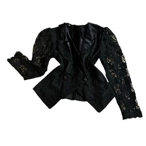 Vintage Black Lace blazer, small